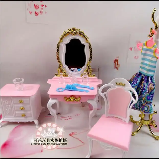 not include the doll Комод для Барби, мебель, аксессуары, набор пластиковых игрушек, вешалка для туалетной чаши, праздничный подарок для девочки, сделай сам - Цвет: not include the doll