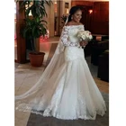 Женское свадебное платье-Русалка Vinca sunny, белое кружевное элегантное платье невесты с аппликацией, индивидуальный пошив, 2022