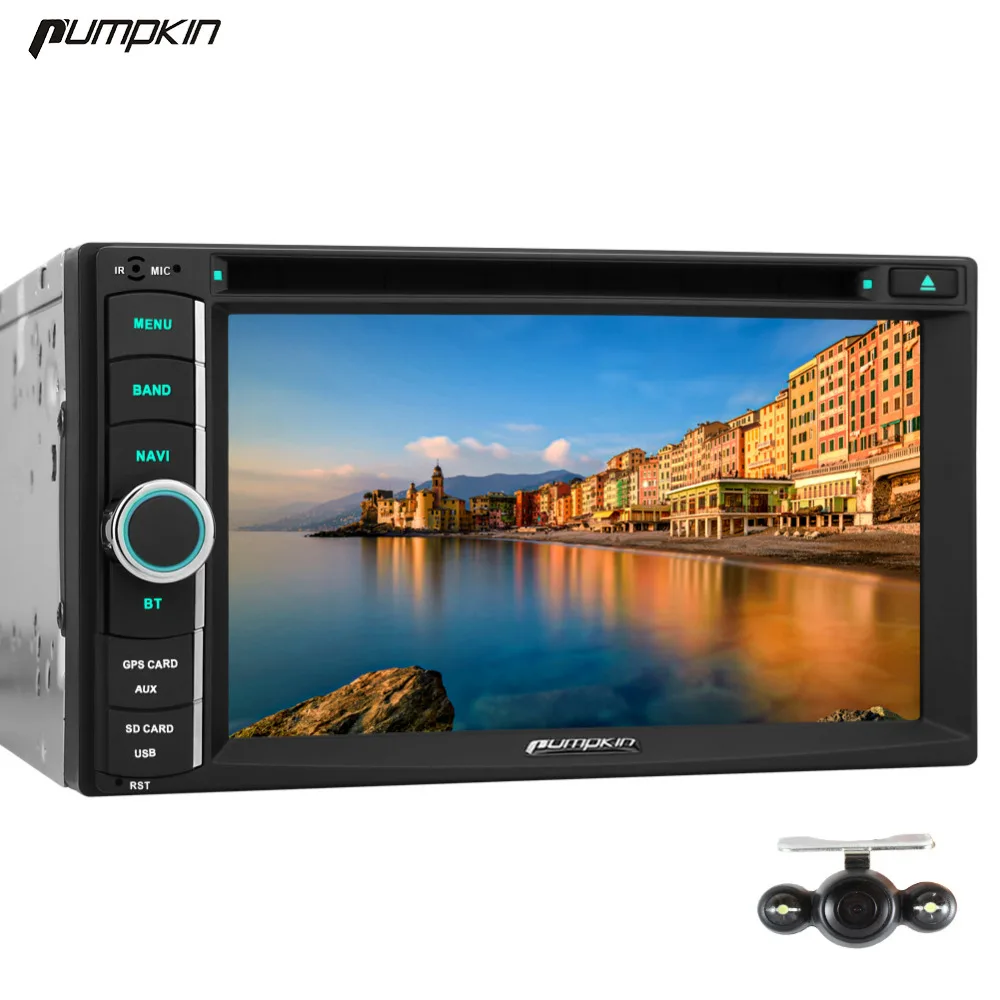 Тыквы 2 DIN Android 6.0 Универсальный dvd плеер автомобиля стерео 6.2 дюймов quad core