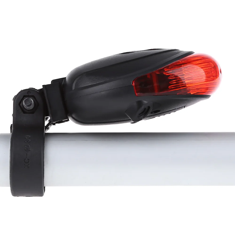 Велосипедные огни для велосипеда водонепроницаемые 5 светодиодов 2 лазера задний