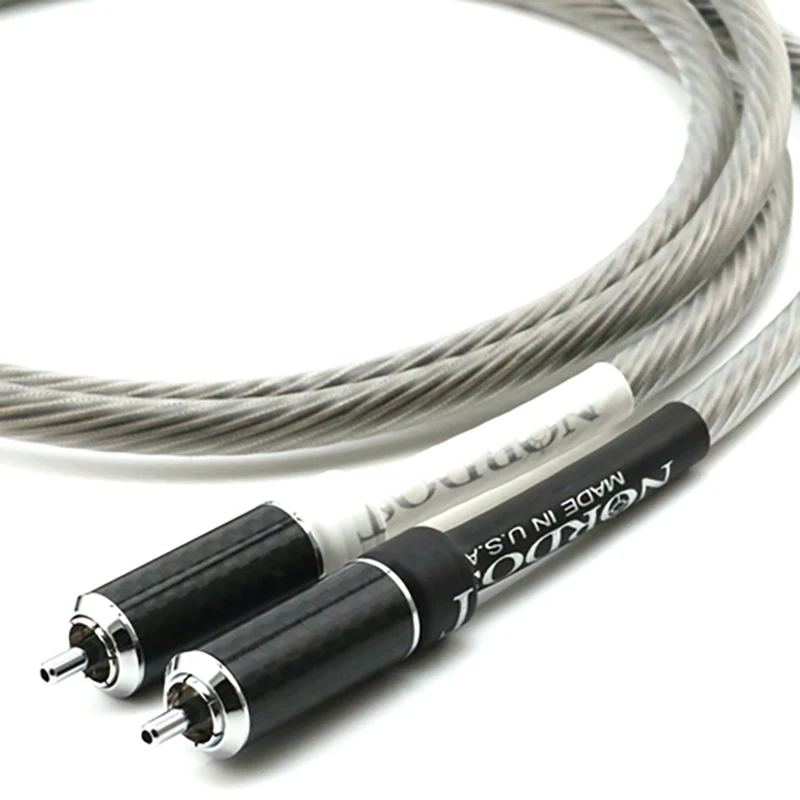 Nordost Odin Supreme пример интерсоединения RCA аудиокабель с разъемом из углеродного