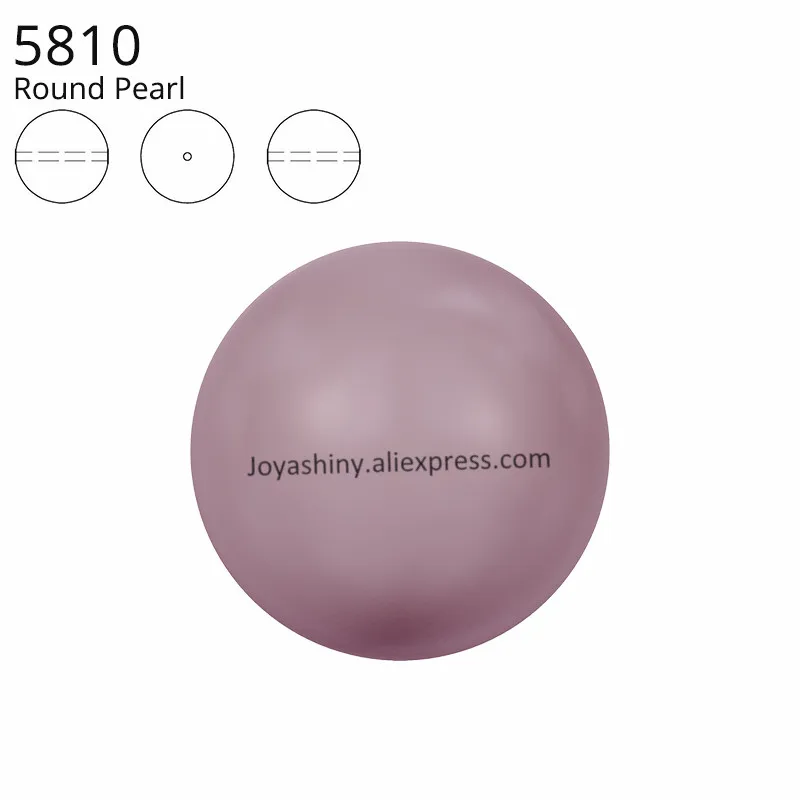 Powder Rose 352 Кристалл от Swarovski 5810 круглая жемчужная бусина с полным просверленным отверстием, Бисероплетение для DIY браслетов, ювелирных изделий - Цвет: Powder Rose 352