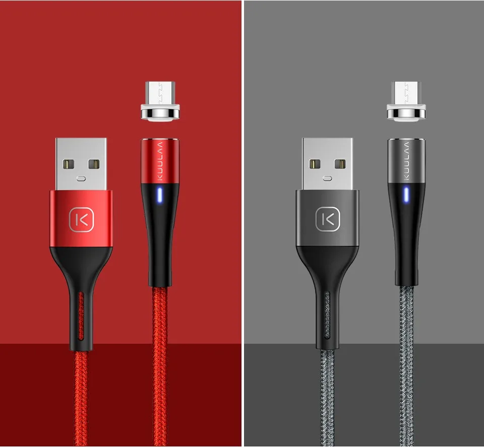 KUULAA Магнитный кабель Micro USB 2.4 Быстрый зарядный адаптер для Xiaomi Redmi Note 5 телефона зарядное устройство магнит MicroUSB зарядка USB шнур