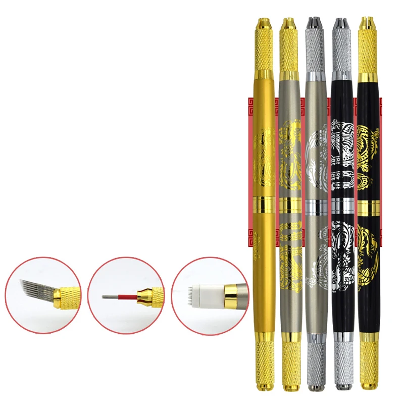 1 Pc Eyebrow Microblading Pen with 2 Blades Manual Tattoo for Permanent Makeup Tebori | Красота и здоровье