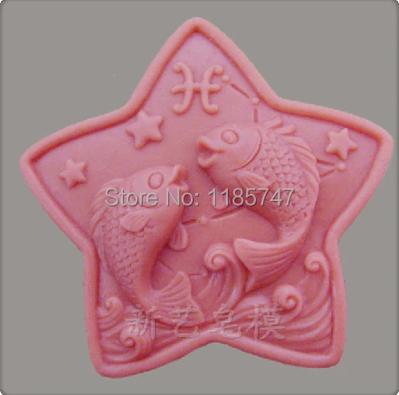 

Constellation of Pisces Artistic Soap Molds Pentacle Silicone Soap Mould 3D Silikon Forms