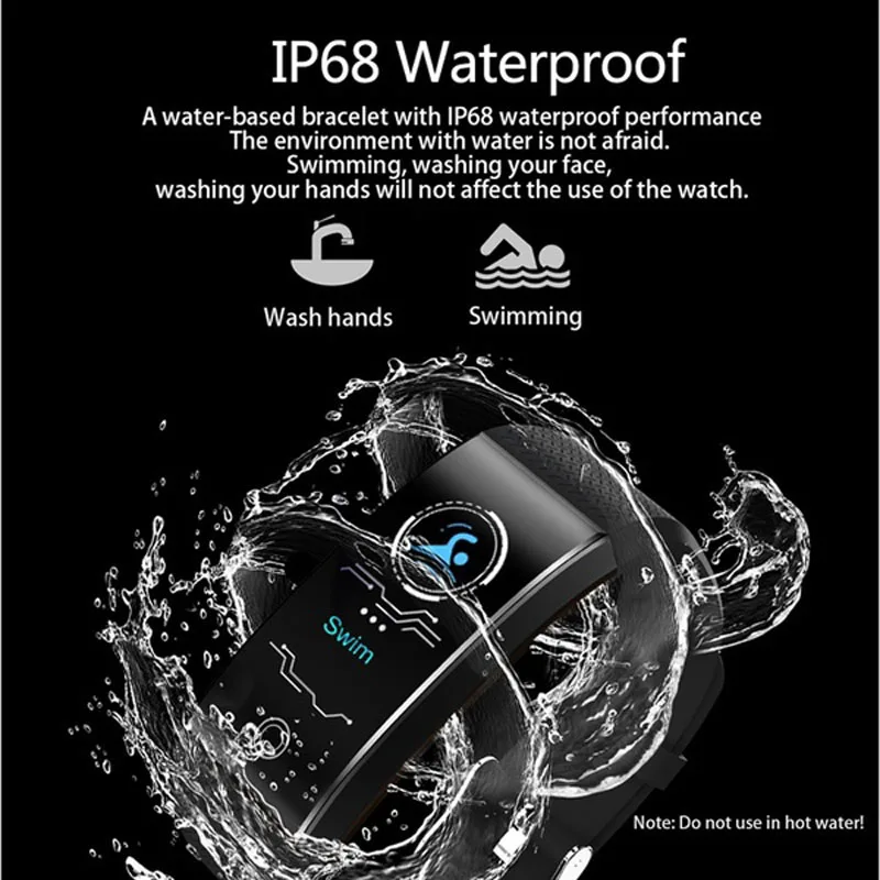 Оригинальный QW18 Смарт Браслет спортивные сердечного ритма ip68 Водонепроницаемый