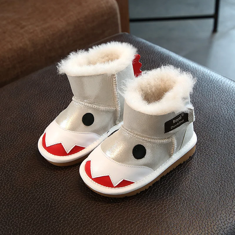 Детские зимние ботинки из овечьей кожи с мехом|children winter shoes boys|kids fur shoeschildren |