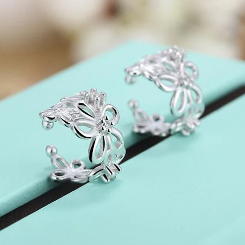 Женские серьги Клипсы из розового золота с фианитами|earring storage|gifts sexearrings green |