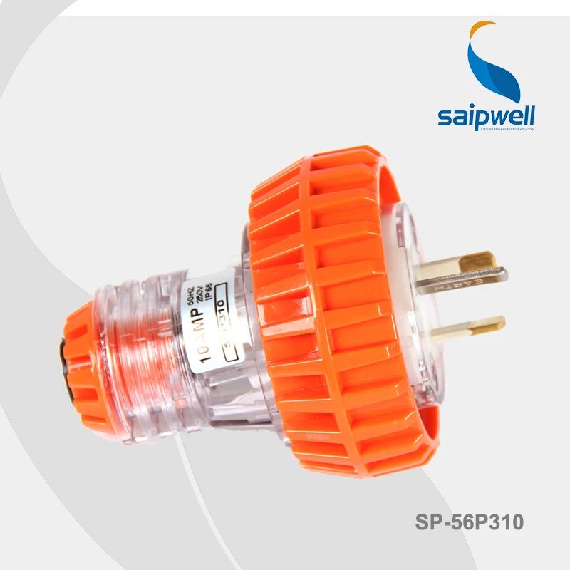 Высококачественные промышленные разъемы для пробок IP66 250 В 10 А 3P Saip/Saipwell (SP