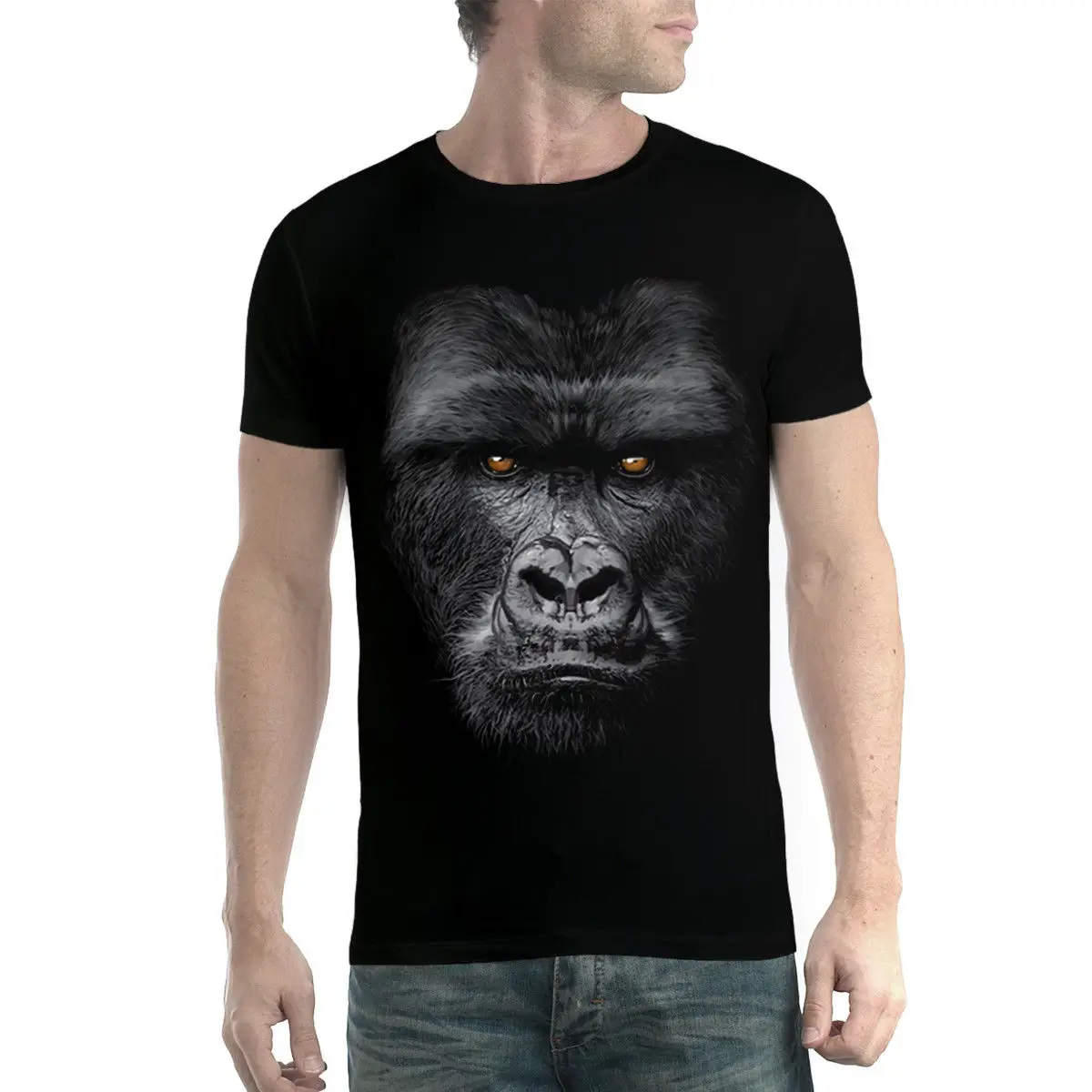 Gorilla Face Ape Мужская футболка XS 5XL Новая модная бренд хип хоп принт высокого