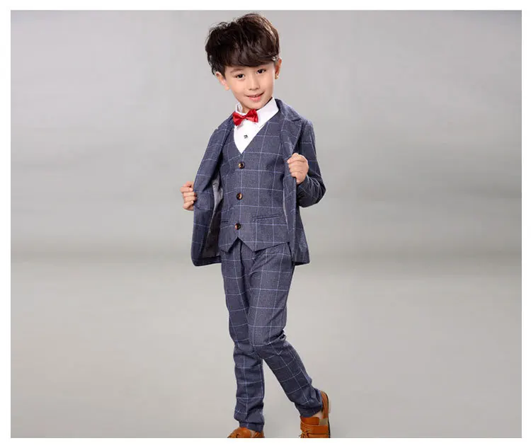 Торжественное платье комплект одежды для маленьких мальчиков свадьбы смокинг