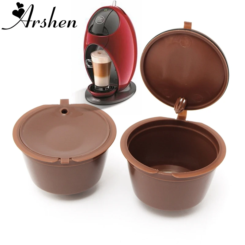 

Arshen 1Pc Professional Refillable Coffee Filter 200 Times Reusable 12g Sweet Taste Coffee Capsule Plastic PP Basket Dolce Gusto