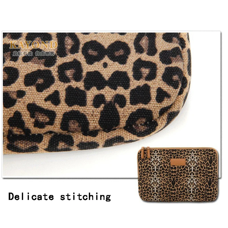 Леопардовый холщовый чехол для ноутбука мужчин и женщин сумка 14 Macbook Air 13 2018 Pro11 12 15