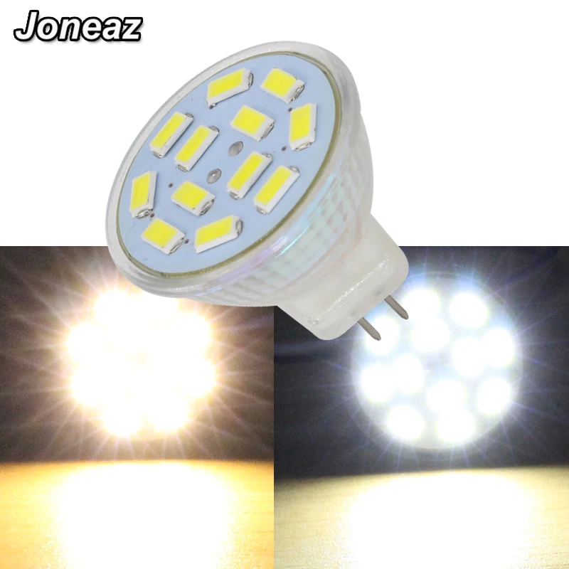 Joneaz 1X lampara led 12 В лампа MR11 прожектор 3 Вт стеклянная чашка маленький размер 5730