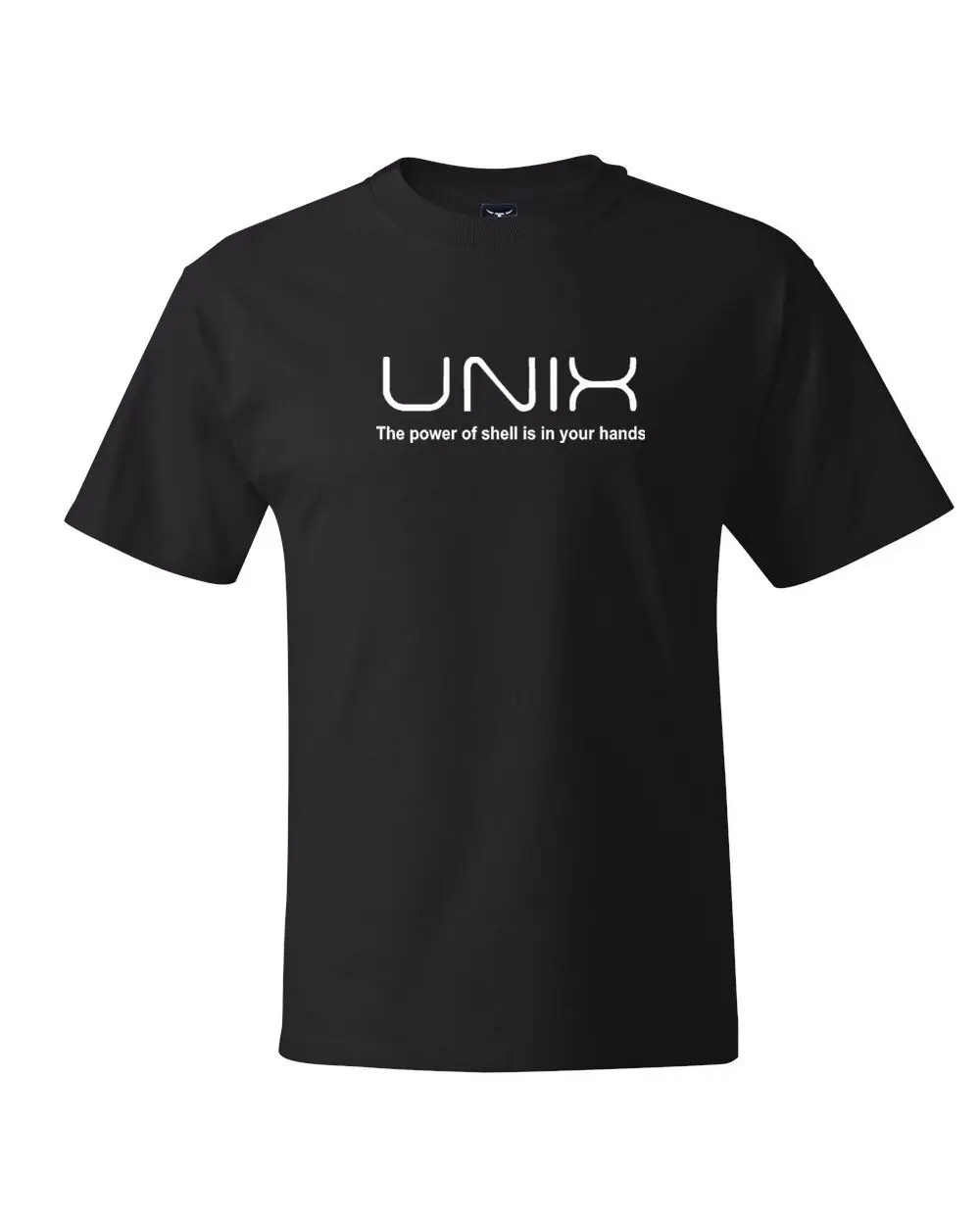 Unix The power of Shell Is Your Hand Linux футболка уникальный дизайн футболки летние мужские хип хоп уличные удлиненные облегающие футболки