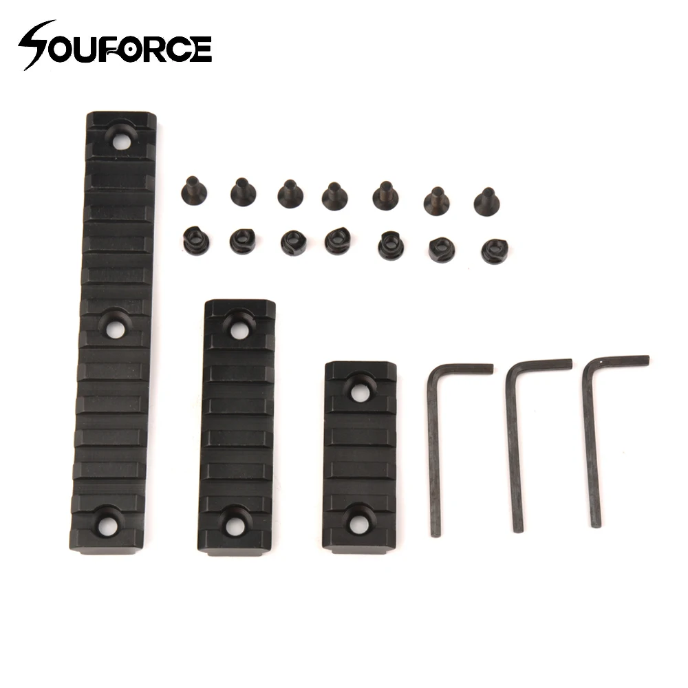 

Aluminum Keymod 5/7/13 Slot 2" 3" 5" Picatinny Weaver Rail Handguard Section 3 Sizes Set