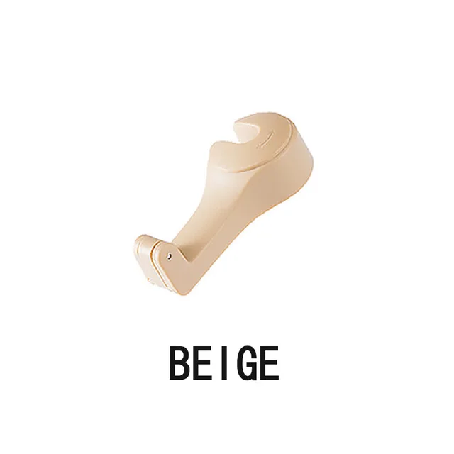 1pcs Beige LENTAI, 1 шт., автомобильный крючок для хранения на заднем сиденье и мобильный телефон для сиденья Leon Ibiza Skoda Rapid Fabia Octavia Yeti Audi A3 A4 B8 B6 B7 A6 - Название цвета: 1pcs Beige