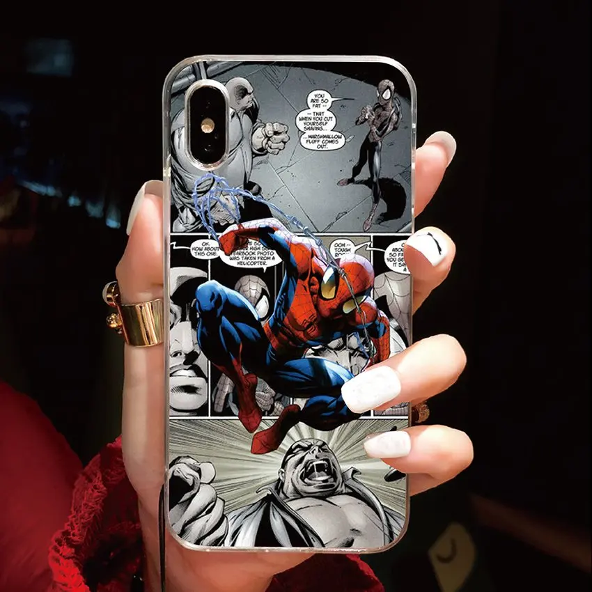 Чехол для Motorola Moto G7 G6 G5 G4 plus Z3 Z4 E5 G6 play p30 note One power Мягкий силиконовый чехол из ТПУ с рисунком комиксов Marvel