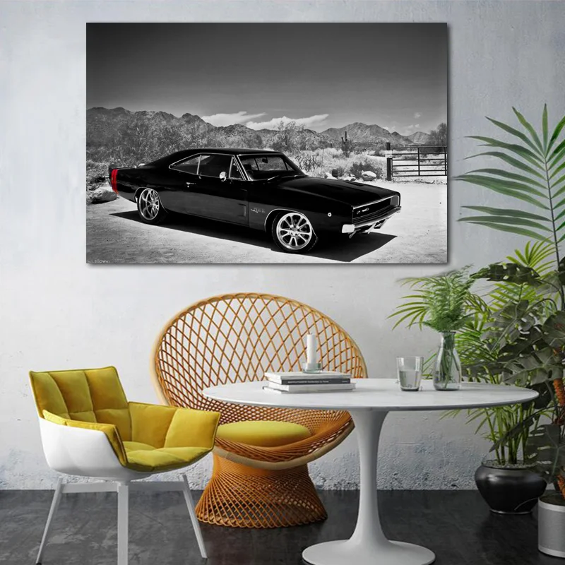 Классические ретро американские спортивные автомобили 1970 зарядное устройство