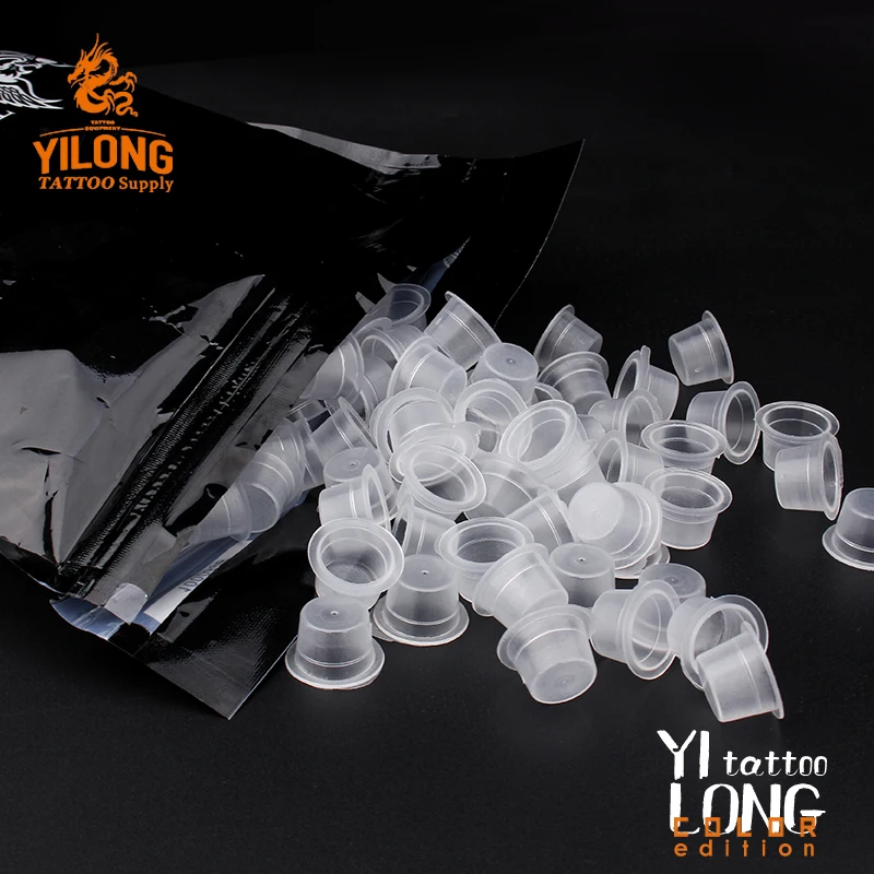 Держатель для чернил YILONG пластиковый одноразовый 10*13 мм 500 шт. чашки тату