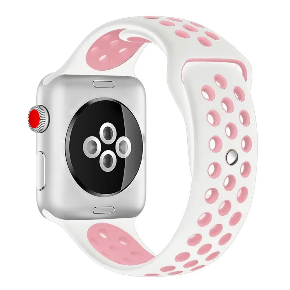 Rovtop силиконовый ремешок для Apple Watch Band Браслет часов аpple резиновый 4 3 2 спортивный
