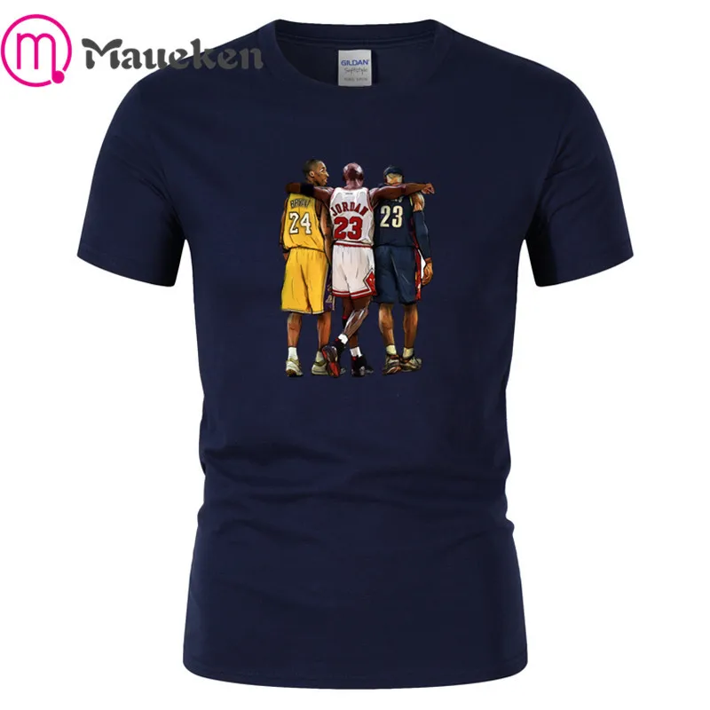 Kobe Bryant jordan lebron james Модная хлопковая забавная футболка для фанатов Подарочная футболка - Цвет: 8