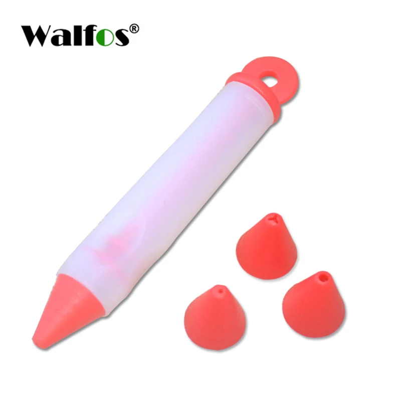WALFOS red WALFOS инструмент для украшения кондитерских изделий-й силикон для пищевых продуктов письменная ручка для украшения выпечки кремом кондитерские изделия украшения ручка - Цвет: WALFOS red