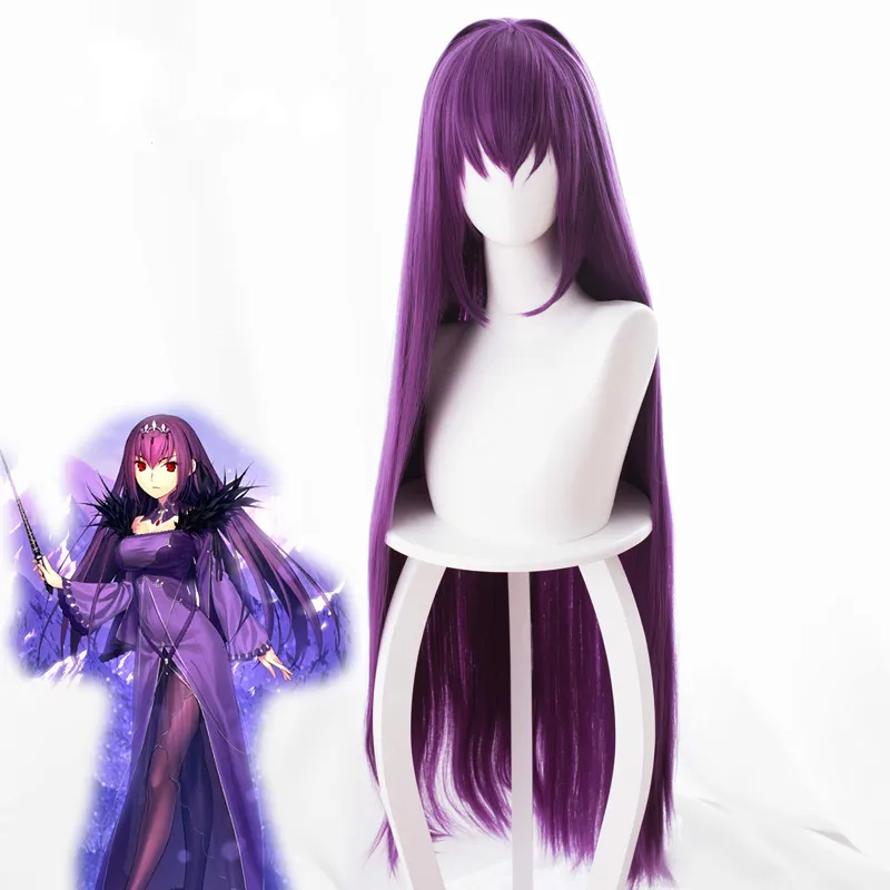 Fate Grand Order FGO Lancer Scathach косплей парик Extella Link Keroro Gunso длинные волосы 100 см