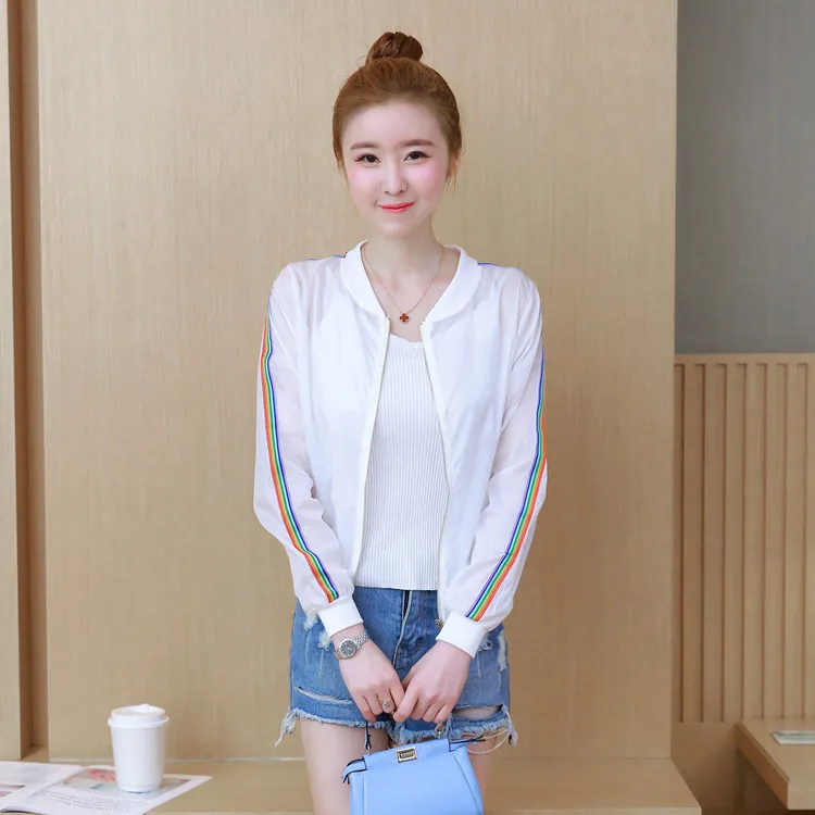 2019 модная куртка Авиатор Женская с принтом радуги единорога Повседневная тонкая