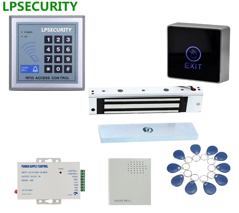 LPSECURITY контроль доступа Электрический магнитный замок набор для 280 кг стеклянной