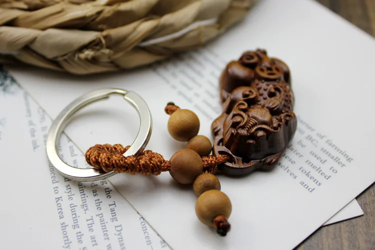 1 шт. высокое качество китайский животный резной брелок для ключей ювелирные