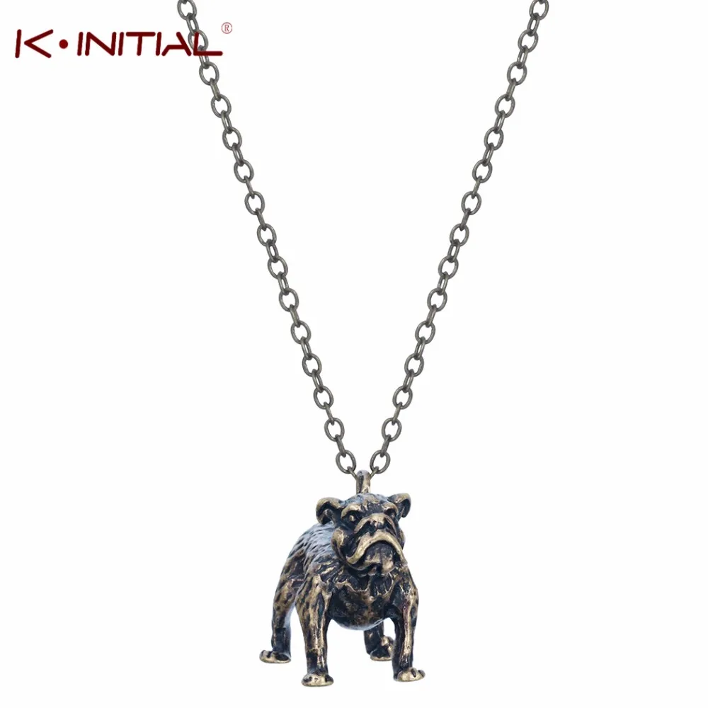 Kinitial 3D реалистичные Мопс Подвески Ожерелья для мужчин животных собака породы