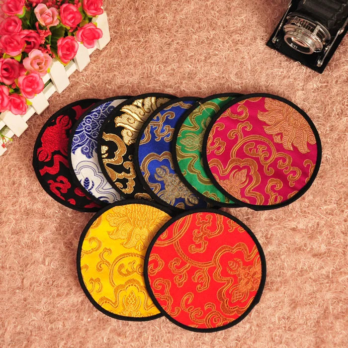 Роскошная круглая чашка с цветами набор из 2 подставок шелковая подставка для чая