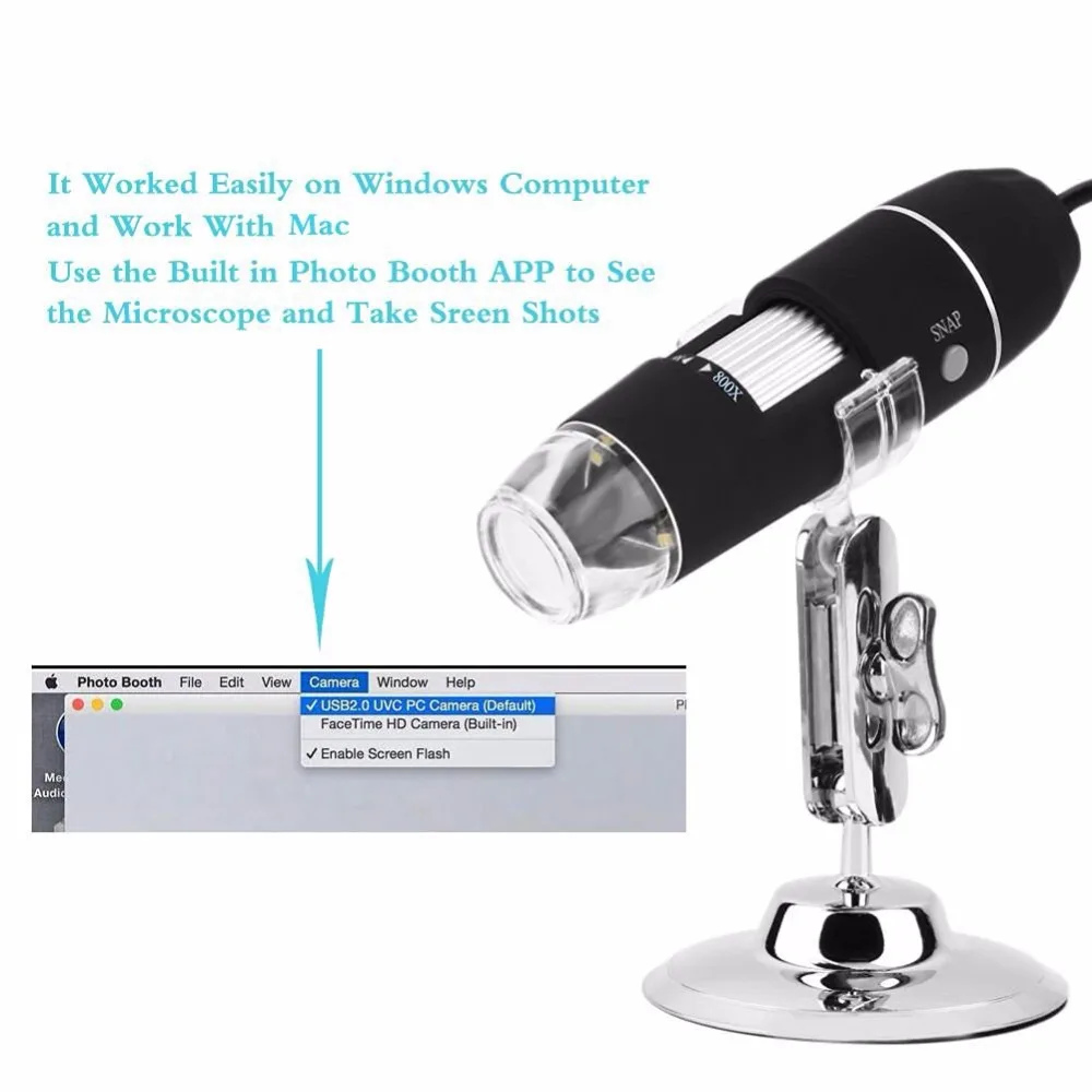 Портативный 500x 800x 1000x USB цифровой микроскоп камера увеличение эндоскоп OTG с