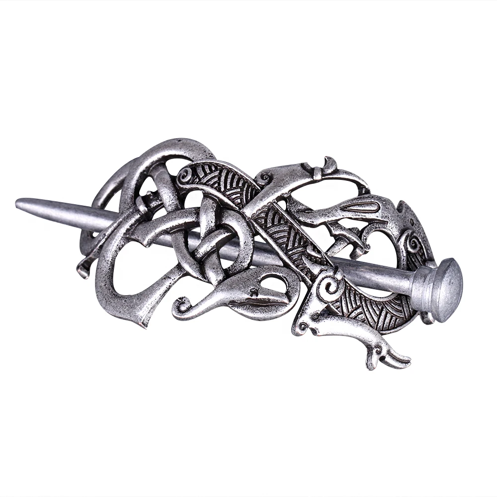Заколки для волос в античном стиле с изображением дракона викинга|jewelry accessories|antique