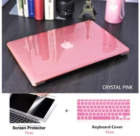 crystal laptop casegift screen protector keyboard cover for apple macbook pro 13 without touch bar model a1708 hard shell