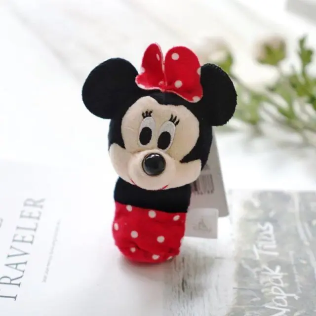 minnie 1 шт. мультфильм стежка Микки Маус Минни Дейзи Утка Фаршированная Плюшевые футляры для губной помады Игрушки для девочек брелок - Цвет: minnie