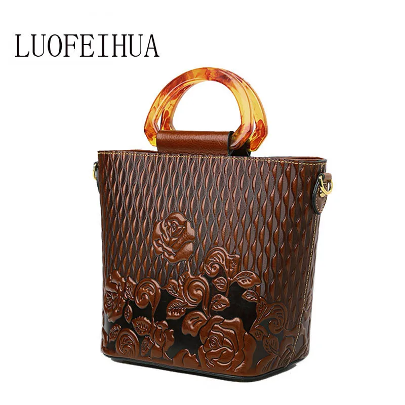 LUOFEIHUA 2019 новая высококлассная кожаная тисненая сумка большой емкости фирменная