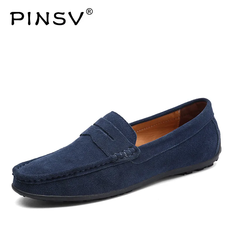 PINSV сапоги из высококачественной кожи Для мужчин повседневные туфли на плоской