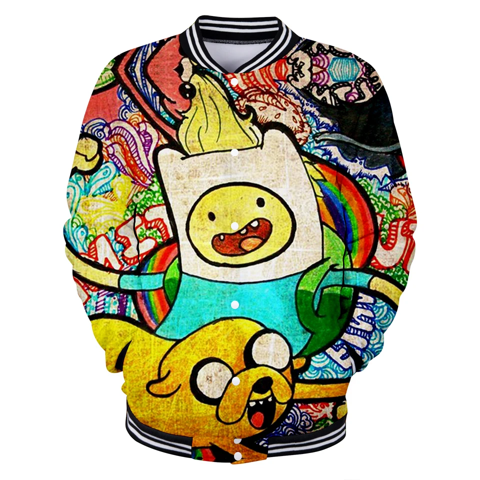 Lucky Friday Adventure Time Повседневный 3D свитшот в мужских толстовках бейсбольная форма