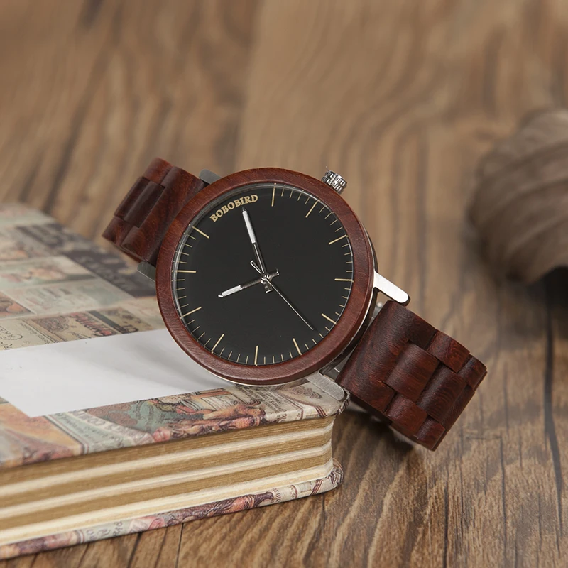 Мужские кварцевые часы BOBO BIRD WM16 с ремешком из дерева|watch brand|watch designer brandswatch for |