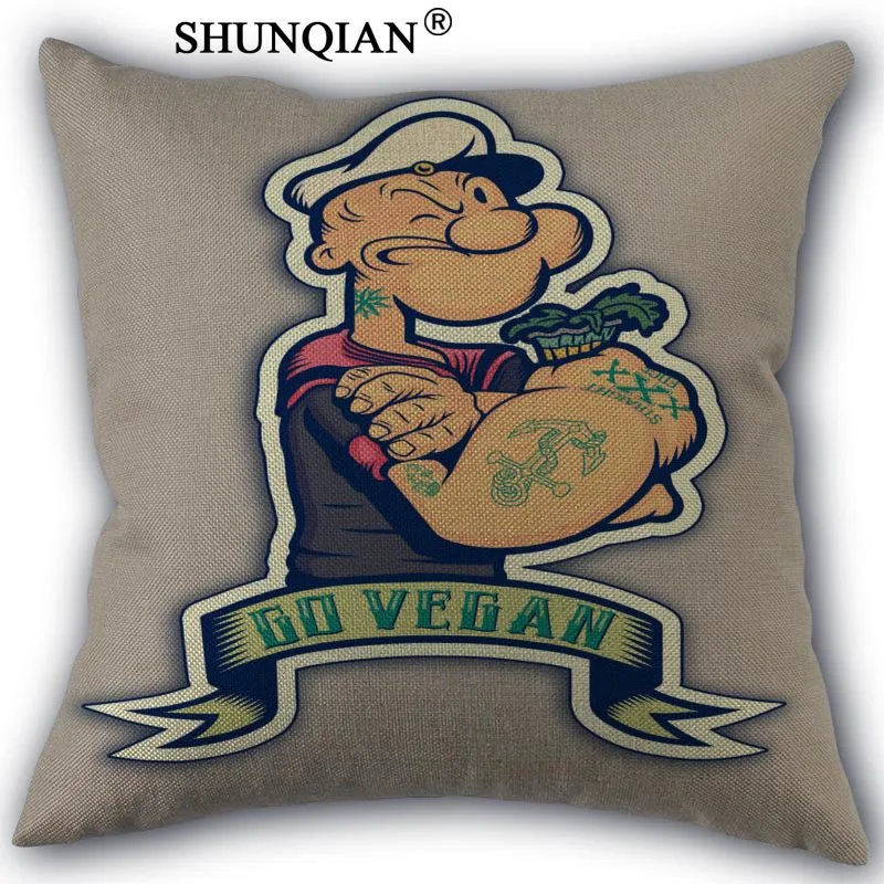 Pillowcase Новое поступление popeye пользовательские хлопок Наволочки на молнии заказ Наволочка более Размеры пользовательские ваш образ подарок - Цвет: Pillowcase