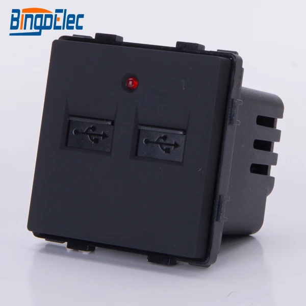 CE Сертификация 3 цвета ЕС и Великобритании стандартный разъем Dual USB настенная розетка, выход 5V 3.1A, CE, горячая распродажа