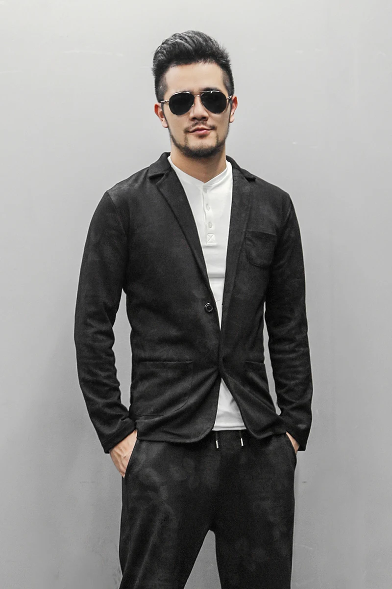 Мужской Блейзер на пуговицах однотонный весну осень 2019|Пиджаки| |