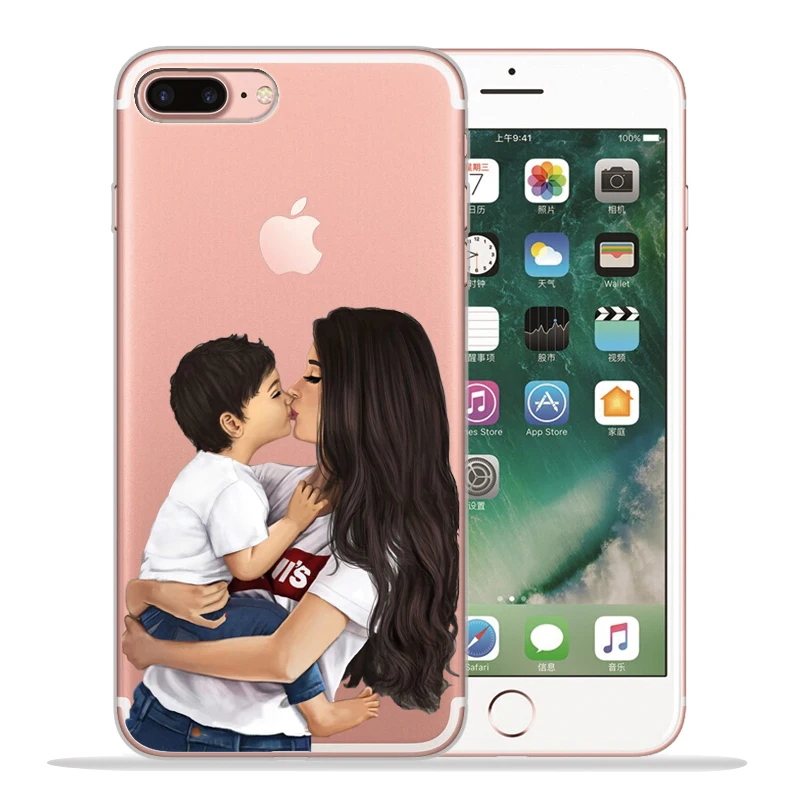 Модный милый Роскошный чехол для девочек iphone 8 7 X XS Max XR 6 Plus SE мягкий прозрачный