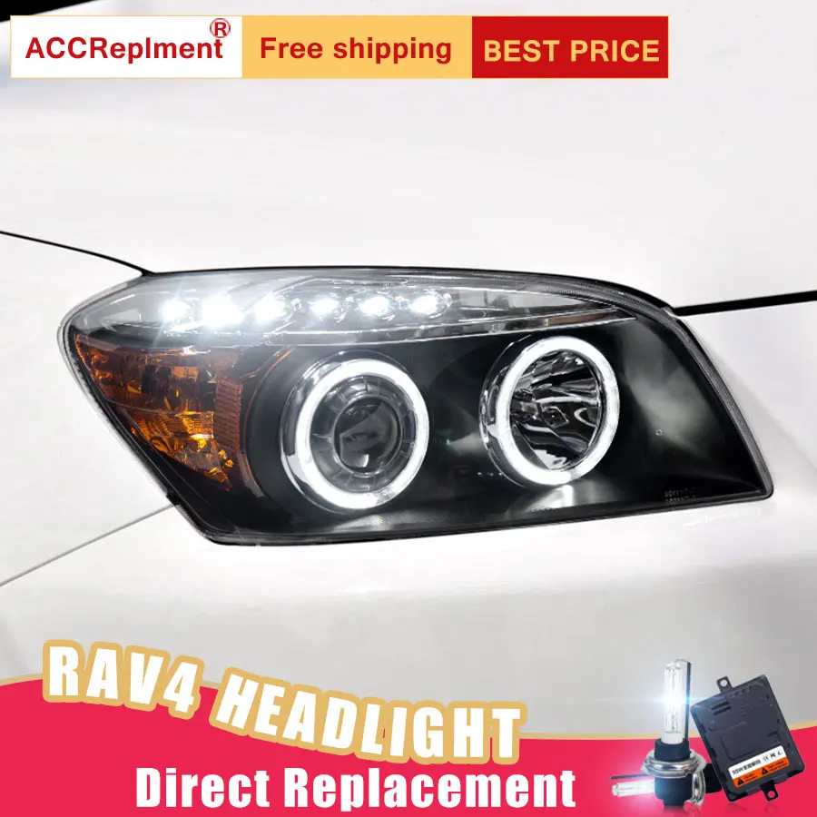 2 шт. светодиодный фары для Toyota RAV4 2009 2013 Автомобильные ангельские глазки комплект