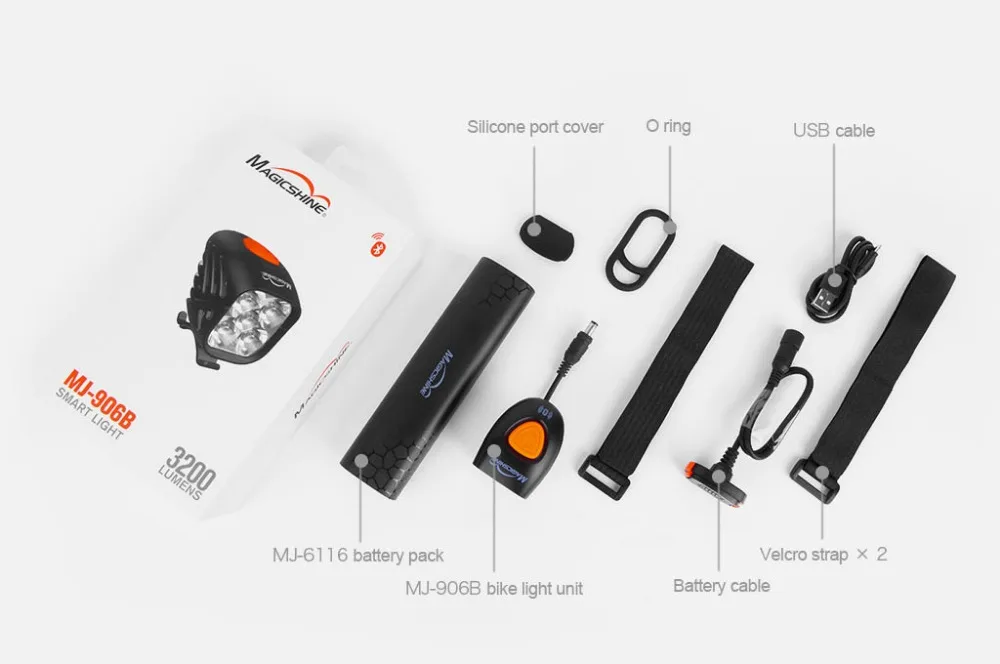 Американский маг MJ-906B Bluetooth велосипедная фара Смарт Выделите горный освещение