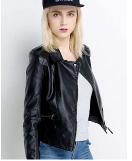 Кожаная куртка женская Chaqueta Cuero Mujer английское пальто Cuir Femme Cazadoras Ledermantel Lederjacke кожаные куртки кожаные пальто B571 - Цвет: black