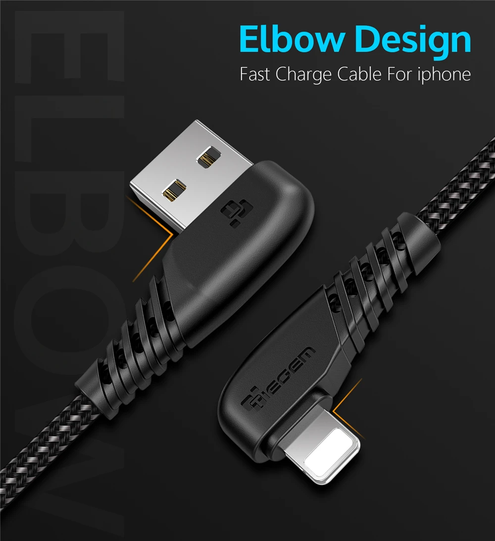 TIEGEM 90 usb-кабель для iPhone X 8 7 6 5 6s plus Кабель для быстрой зарядки кабель мобильного телефона зарядное устройство Usb кабель для передачи данных 1M2M3M