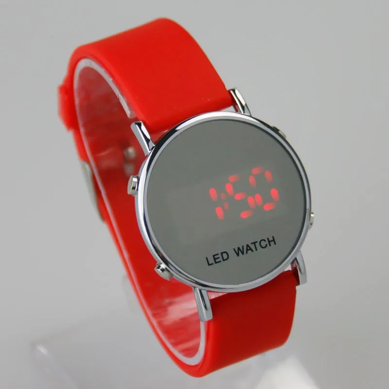 Модные электронные цифровые светодиодные часы мужские и женские спортивные
